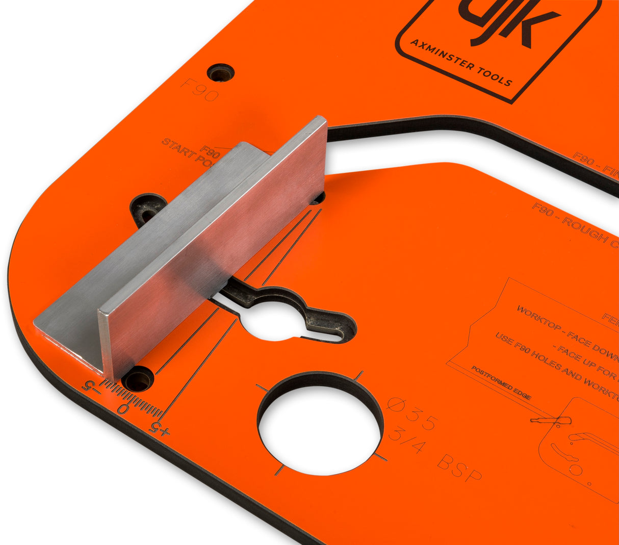 UJK Angle Adjustment Plate for Variable Angle Worktop Jig, aids accurate joint cutting for non-square walls