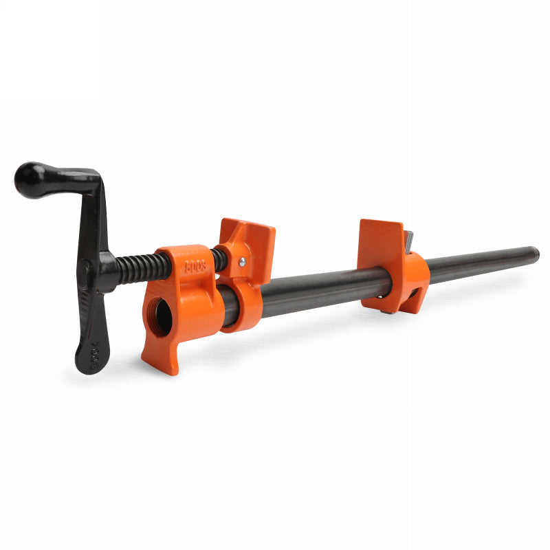 Pony Jorgensen Classic Clutched Pipe Clamp Fixture with 1500mm 3/4in Threaded Pipe on silver galvanized pipe