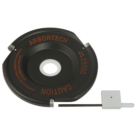 Arbortech Industrial Woodcarver Blade Set Carbide Power Carving Attachment in action on wood