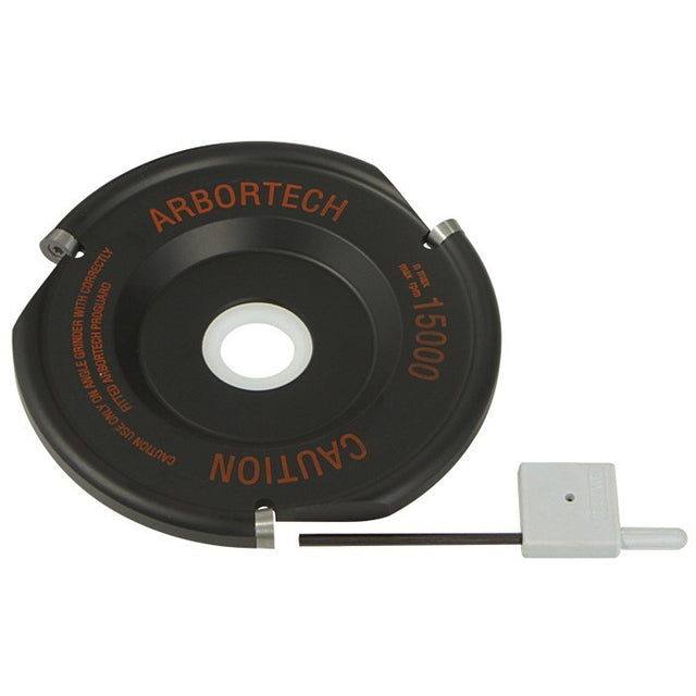 Arbortech Industrial Woodcarver Blade Set Carbide Power Carving Attachment in action on wood