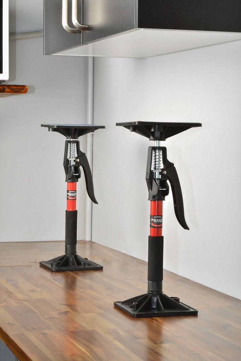 FastCap 3rd Hand Little Hand XL Twin Pack for cabinet installation - angled view showing adjustable support poles