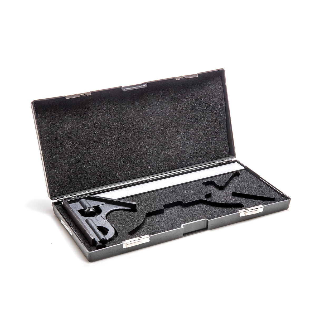 iGaging Two Piece Combination Square Set with Ruler & Try Square Head in case, metric/imperial markings, versatile woodworking tool