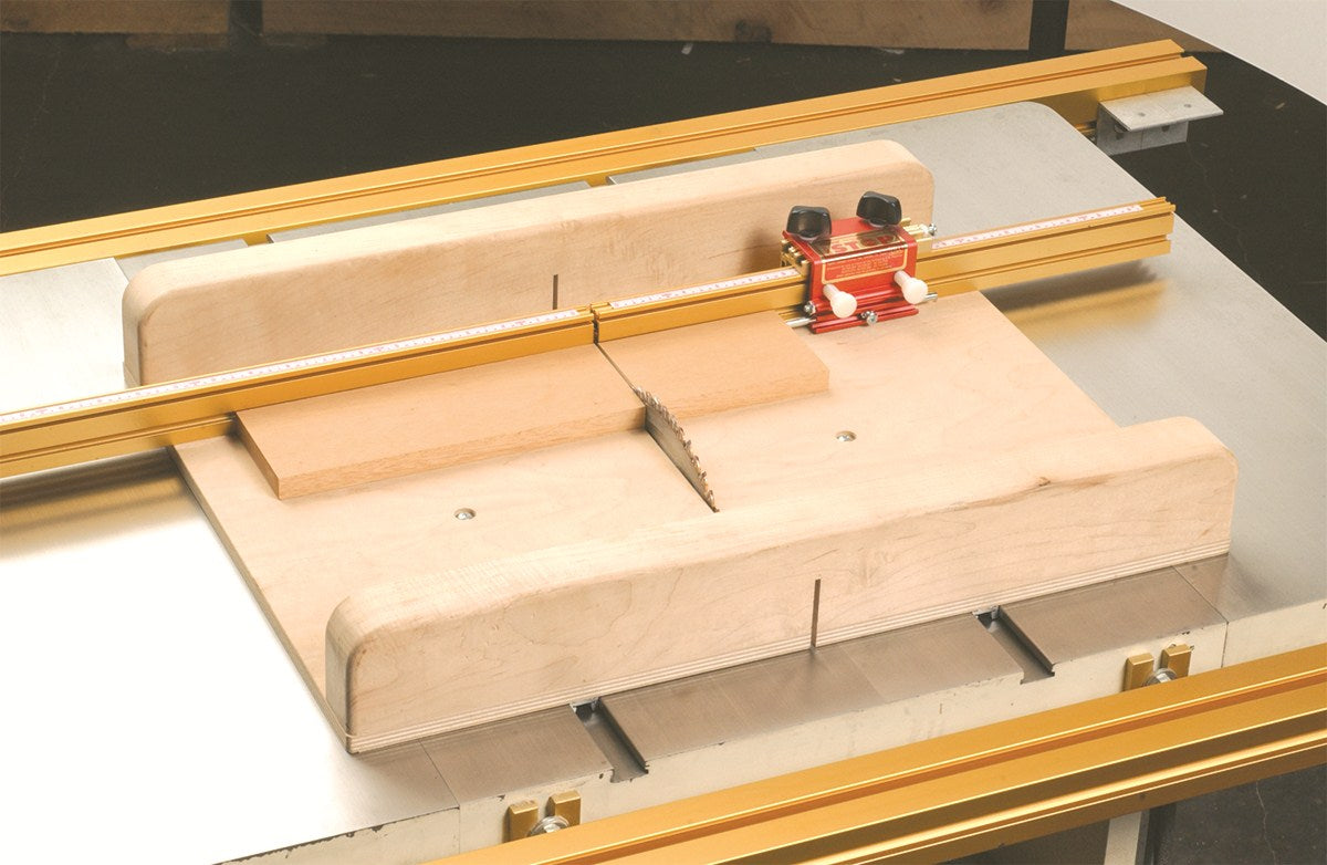 INCRA Mitre Slide Aluminium for 19mm 3/4in Mitre Tracks 457mm on woodworking table