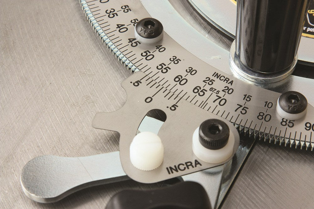 Incra Miter 1000 HD Mitre Guide with Metric Fence - Vernier Cursor Detail
