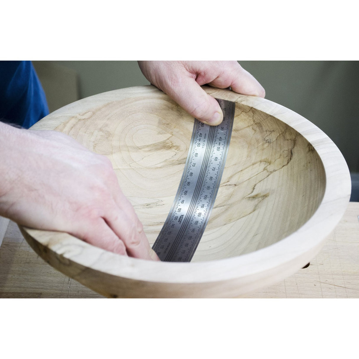 INCRA Precision Marking Rules Metric in action with pencil marking on wood surface