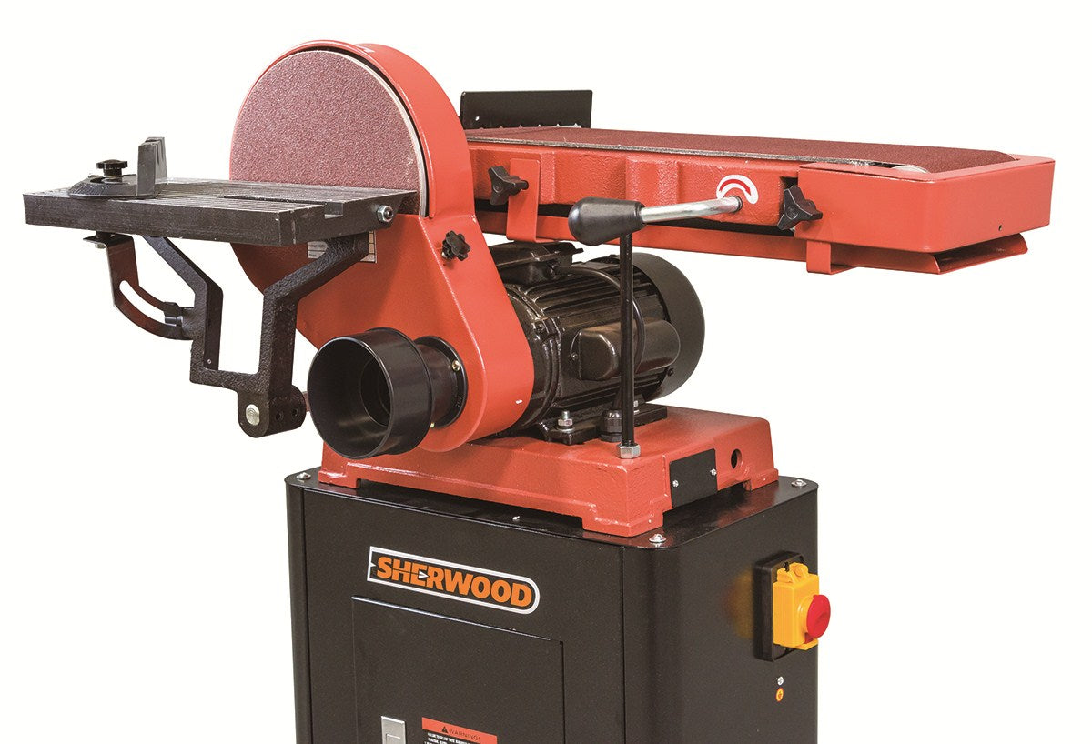 DeerFos Sanding Belt 1220 x 150mm on Sherwood 6x9in Belt/Disc Sander