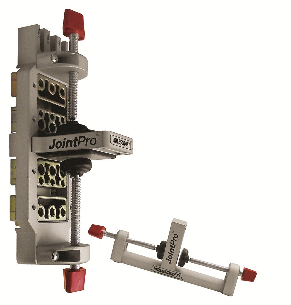 Milescraft JointPro Joinery Dowelling Jig creating precise edge joints