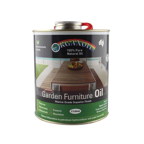 Organoil Garden Furniture Oil Natural Exterior Wood Finish enriches timber with a clear, nourishing sealant, enhancing natural hues