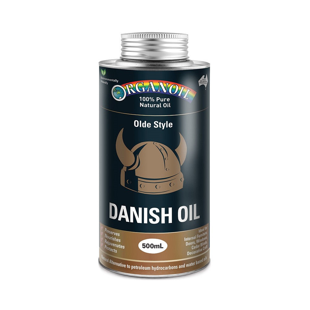 Organoil Natural Danish Oil showcasing warm colour enhancement on Australian hardwood