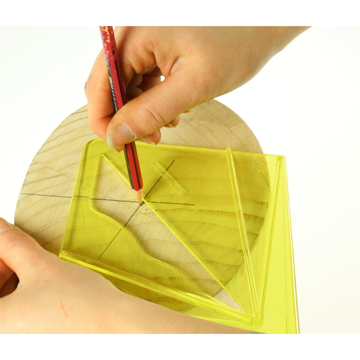 Centre Finder tool for locating center on various stock shapes up to 8in, ideal for woodturning and general woodworking tasks