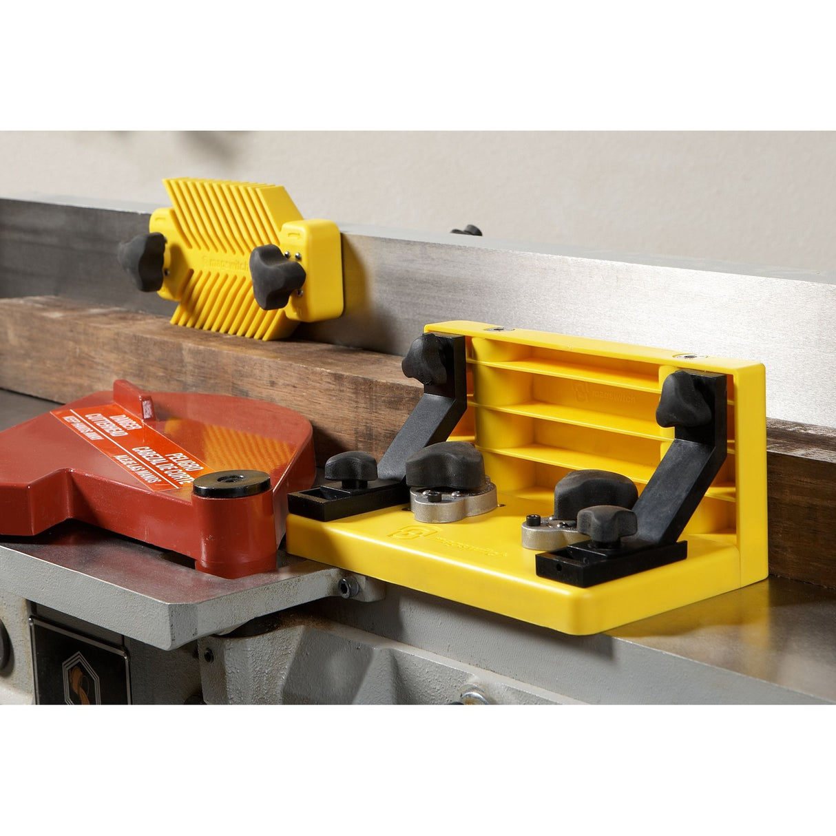 Magswitch Magnetic Dual Roller Fence Guide attachment with smooth rollers for woodworking tool