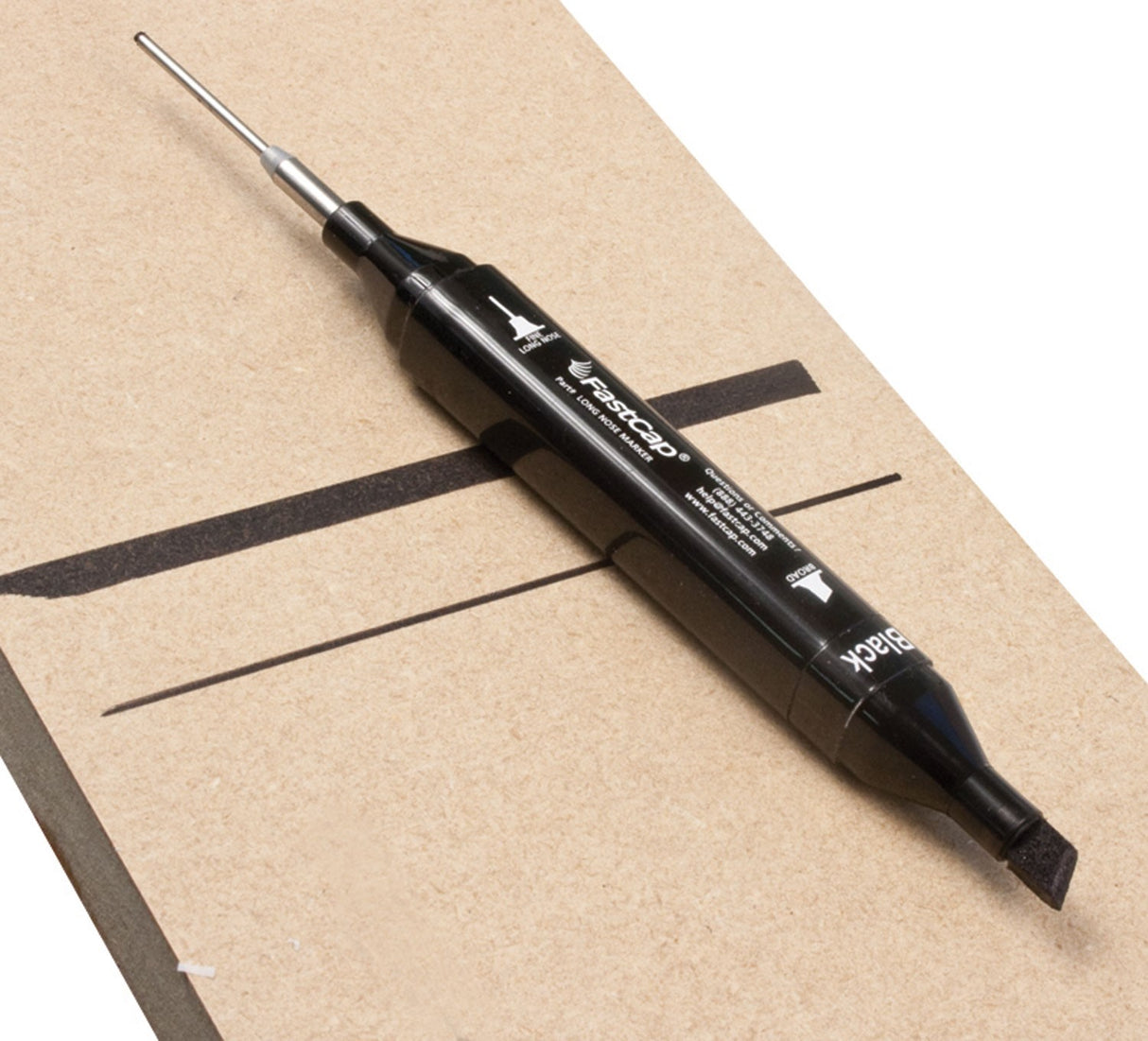 FastCap Long Nose Pattern Marker Black 3mm with 3mm Bold Tip and 47mm Reach, ideal for Kaizen Foam