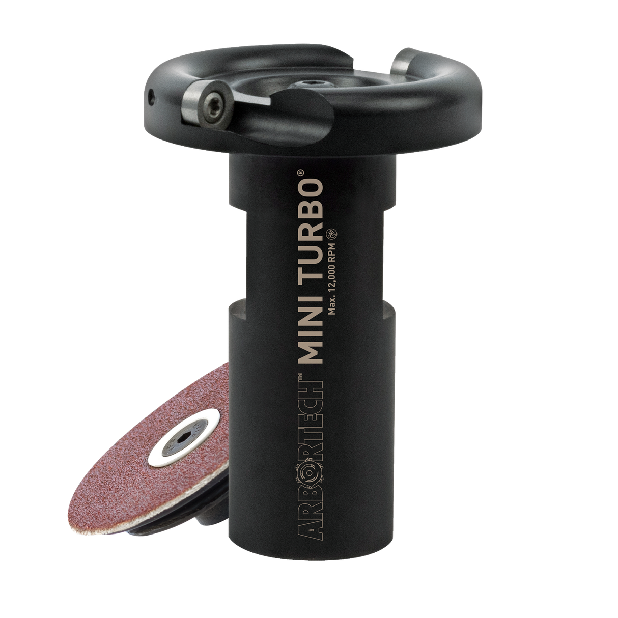 Arbortech Mini Turbo Carving Attachment showing fine wood sculpting control in action