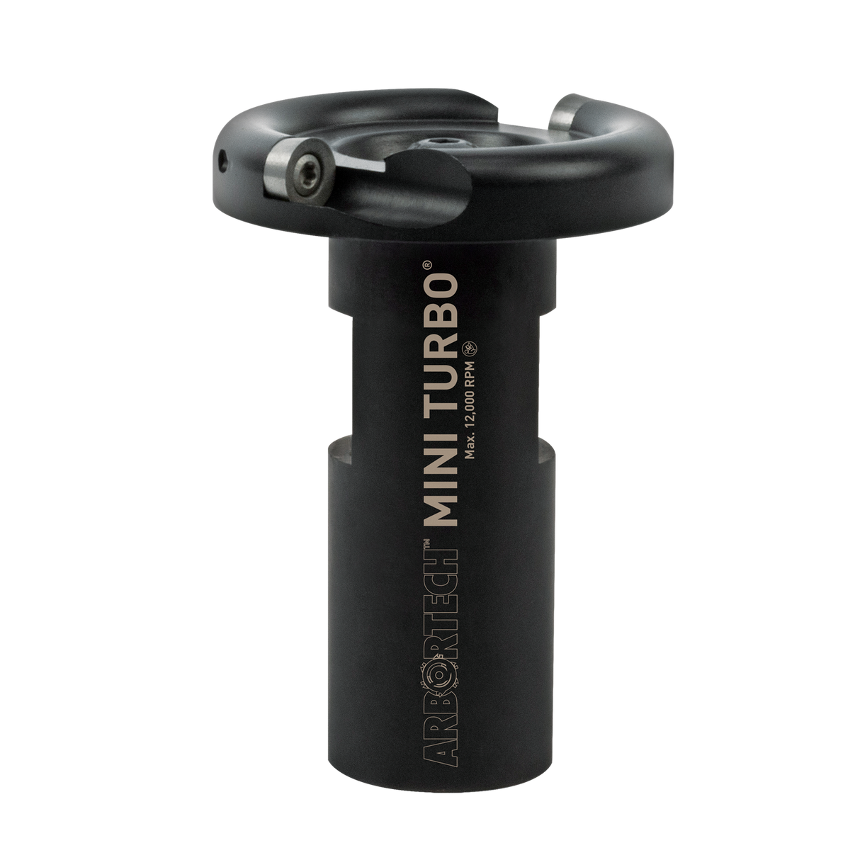 Arbortech Mini Turbo Wood Sculpting Kit in action on angle grinder, creating precise wood carvings