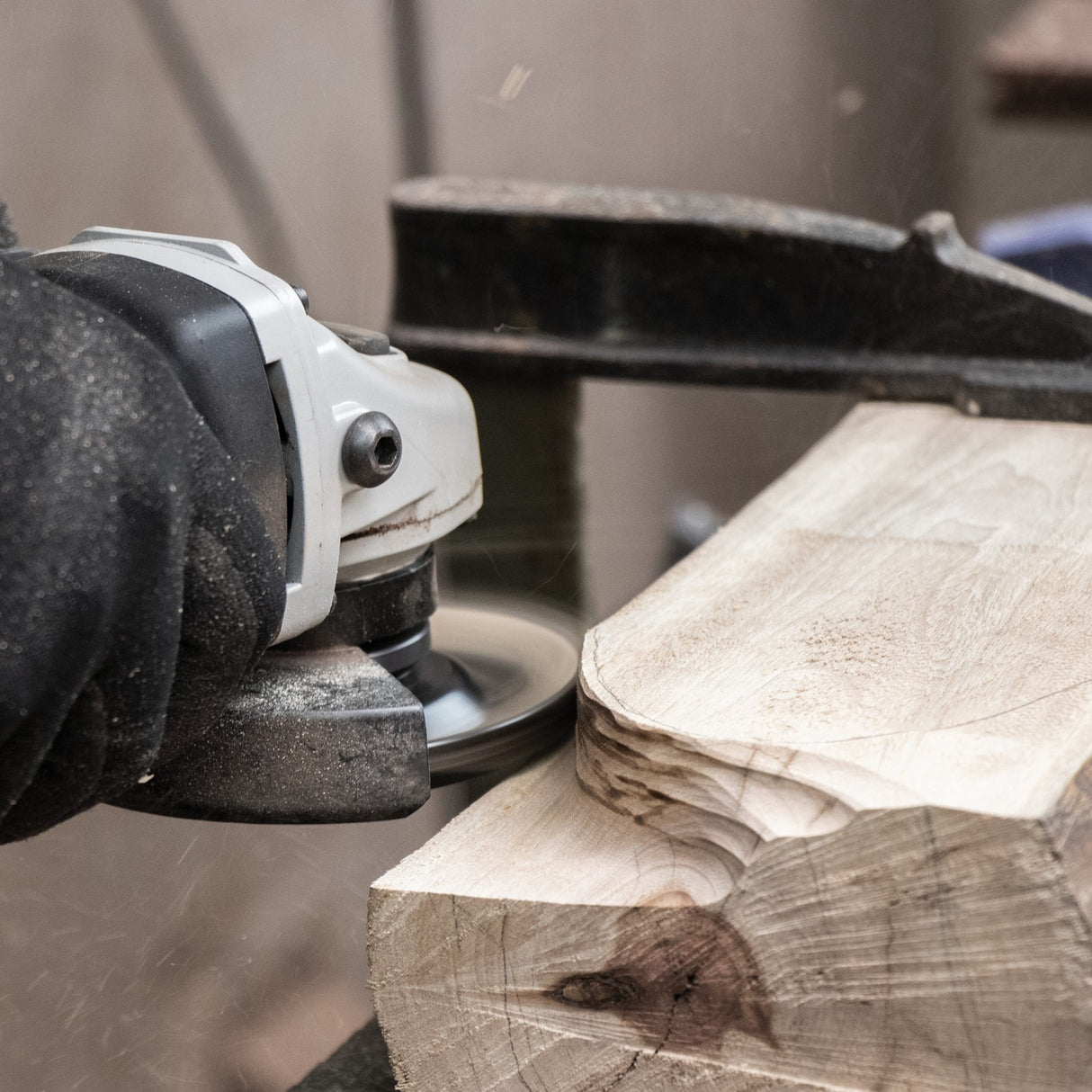 Arbortech Turbo Plane Blade in action, shaping wood with precision for unique finishes