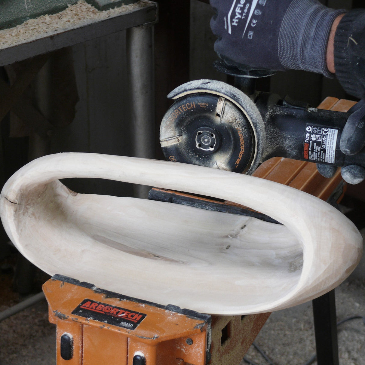 Arbortech Turbo Plane Blade for Angle Grinders shaping wood with precision