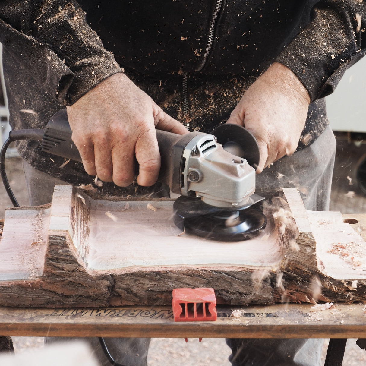 Arbortech Turbo Plane Blade angled view for wood shaping with an angle grinder