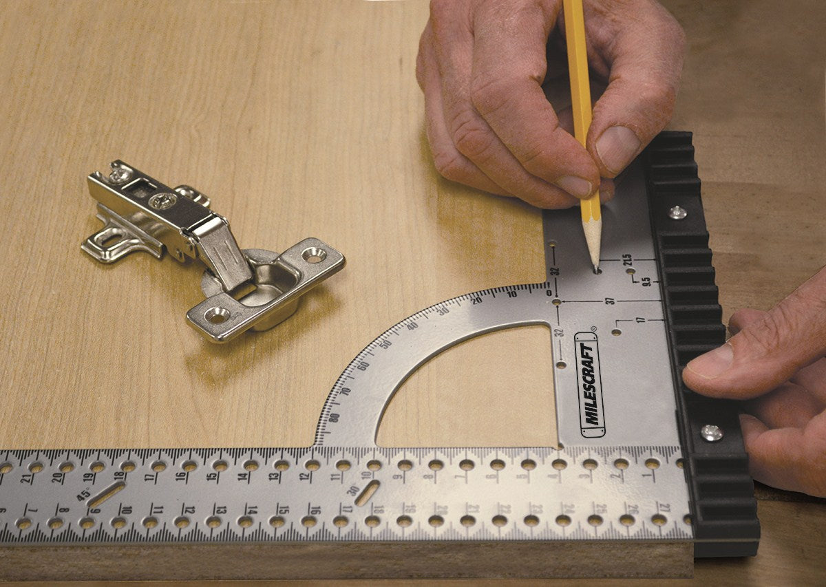 Milescraft Carpenter's Framing Square with protractor for accurate angle measurements