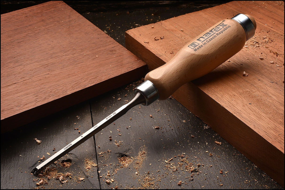 Narex Bevel Edge Cabinet Chisels with Hooped Ash Handles in Australian woodworking tools store