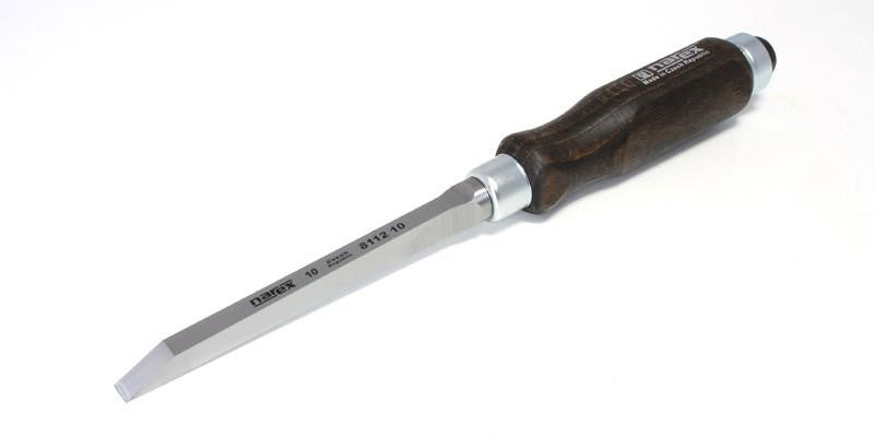 Narex Mortice Chisels with Hooped Handles, precision-ground blades, made from chrome-manganese steel