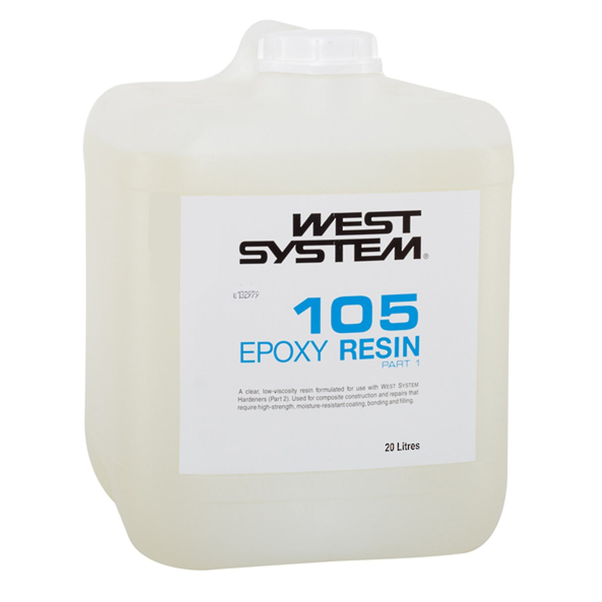West System 105 Epoxy Resin Part A product packaging with detailed instructions on mixing proportions