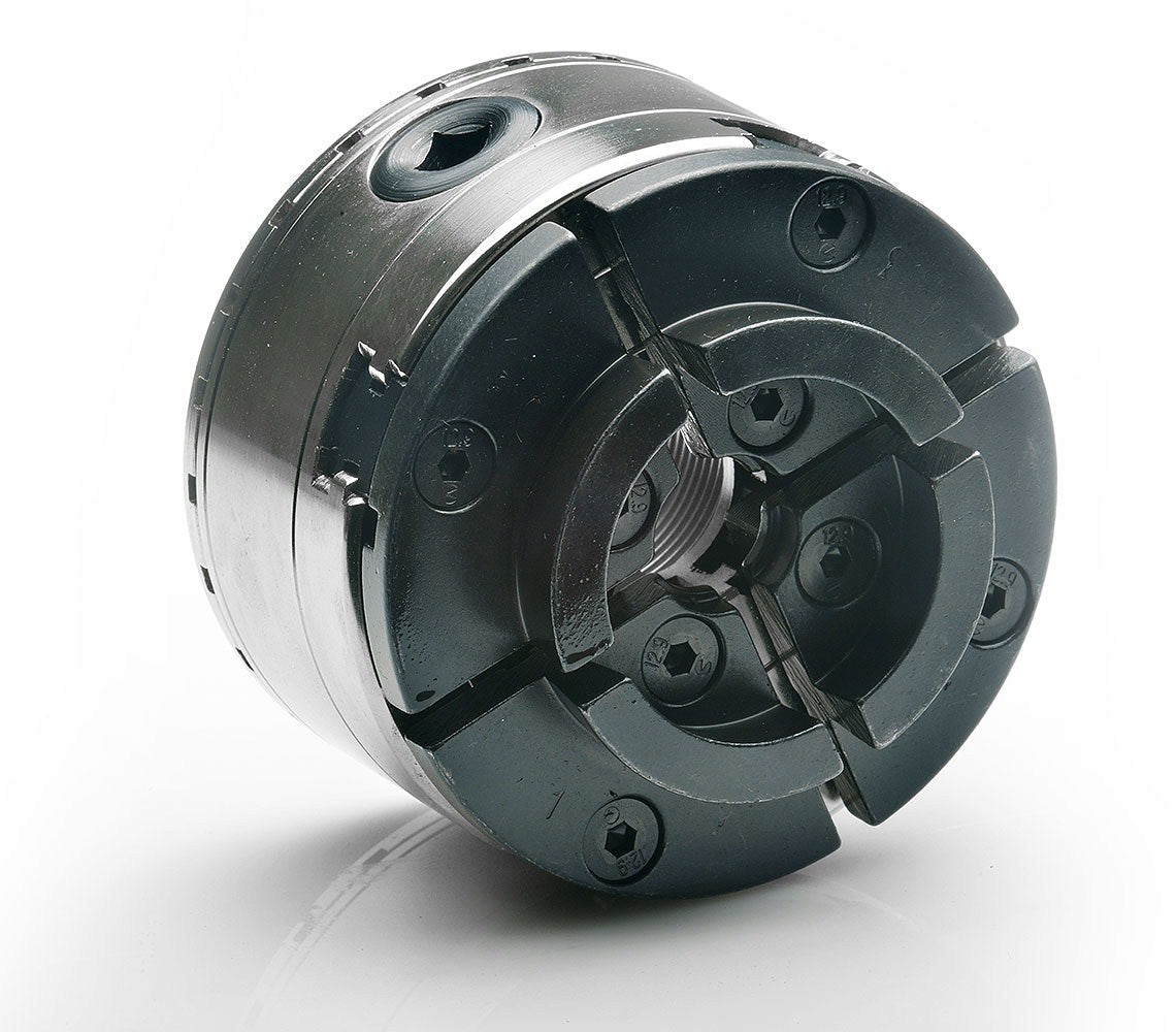 Torquata 100mm Scroll Chuck Set with Sliding Dovetail Jaws, essential for quality woodturning