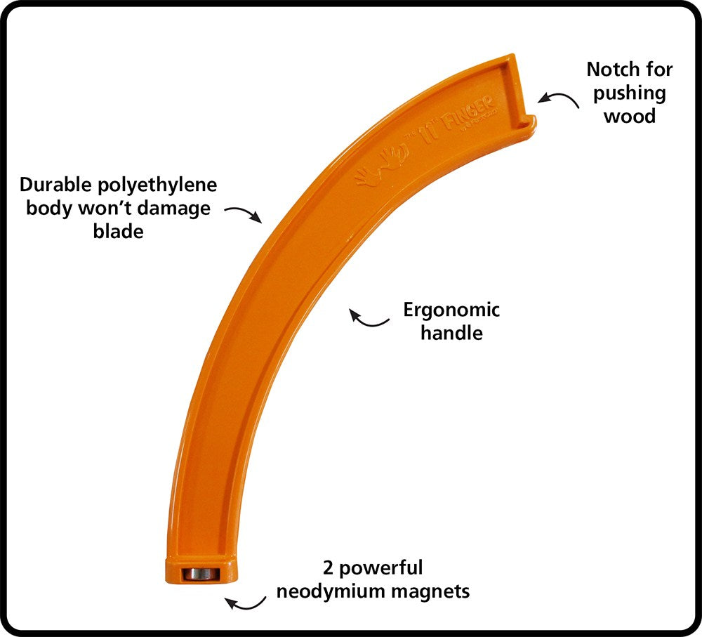 FastCap 11th Finger Magnetic Push Stick angled view, showing durable polyethylene construction and neodymium magnets
