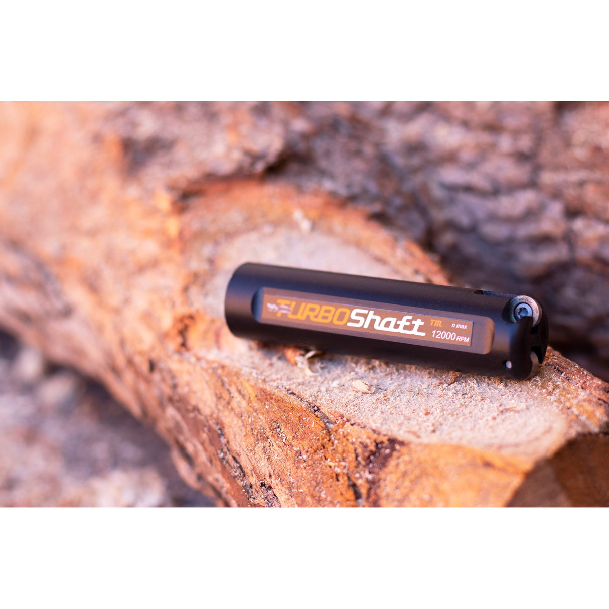 Arbortech Turbo Shaft in action, showcasing detailed power carving with an M14 thread for 115mm Angle Grinders