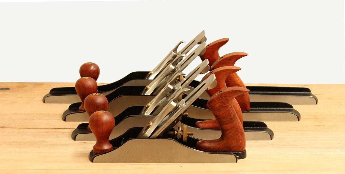 Luban No. 4 Smoothing Hand Plane from an angle showcasing its machined frog and body seating pad