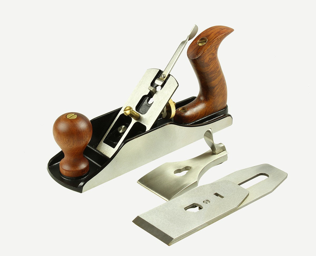 Luban No. 5 Jack Hand Plane angled view showing blade and body dimensions