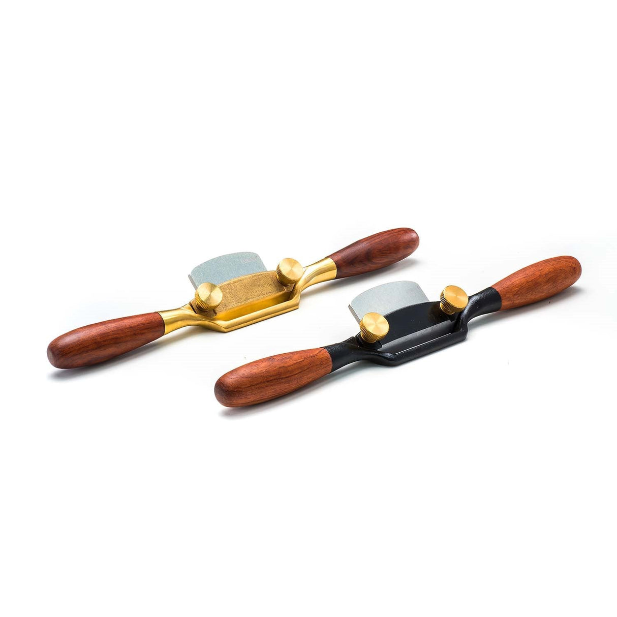 Luban Flat Sole Spokeshave with Bubinga handles, crafted from cast iron, showcasing exquisite design and durability