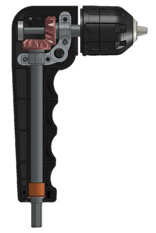 Milescraft Drill 90 Plus Right-Angle Attachment with Keyless Chuck in use