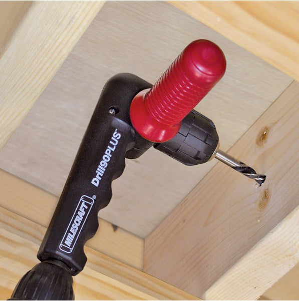 Milescraft Drill 90 Plus Right-Angle Attachment detail with keyless chuck