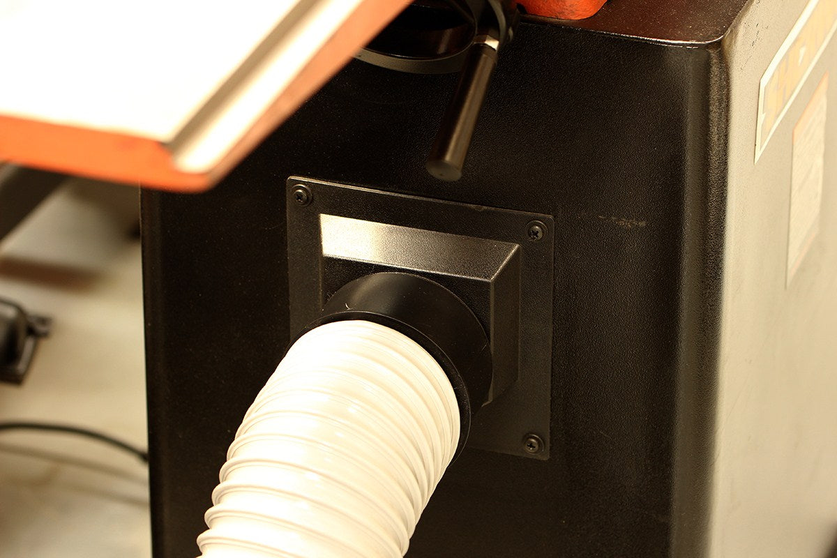 Sherwood 4in Threaded Hose Splice Connector for Dust Extraction angled view