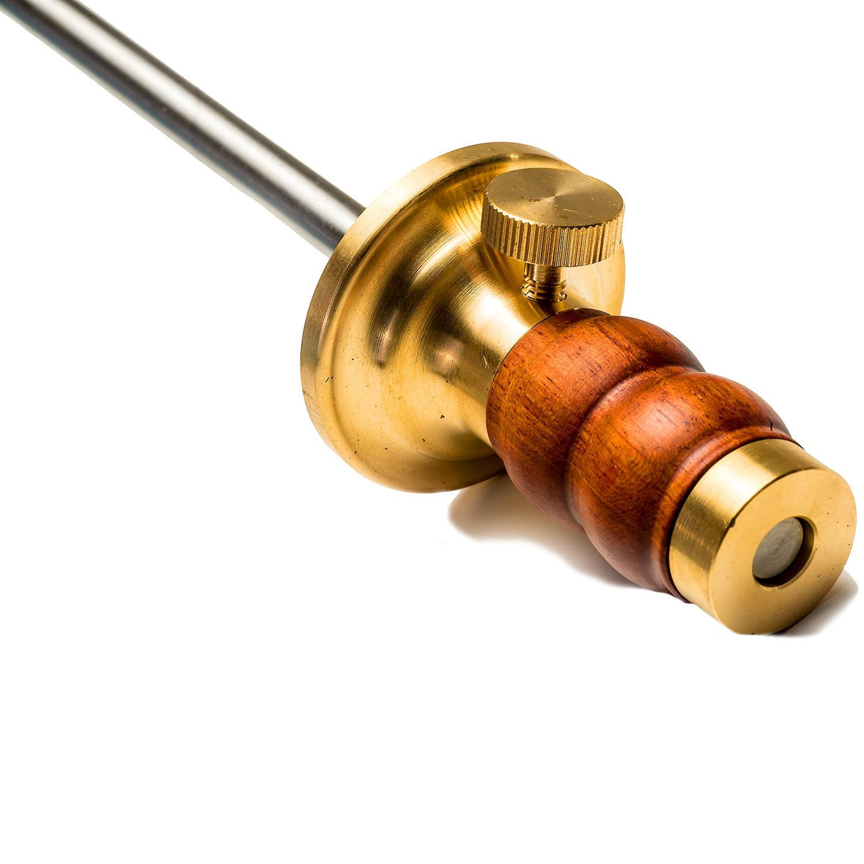 Luban Wheel Marking Gauge 182mm with Micro Adjustment, solid brass and hardwood, stainless steel bar with etched graduations