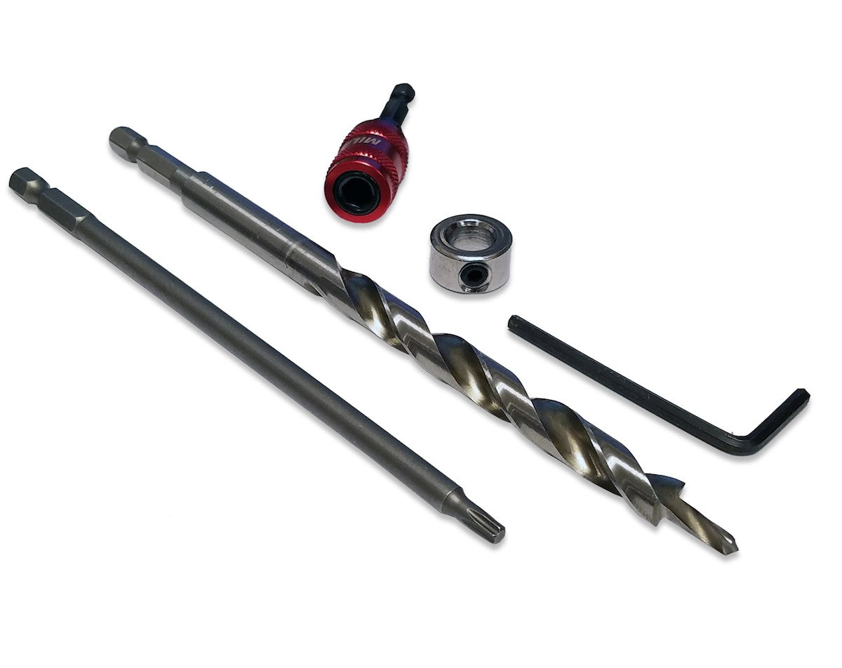 Milescraft ConnectorKit 1/4in Driver Chuck and Bits for quick drilling to driving change with 1/4in Hex Shaft compatibility