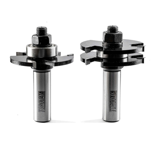 Torquata 12mm Tongue & Groove Router Bit Set on 1/2in Shank