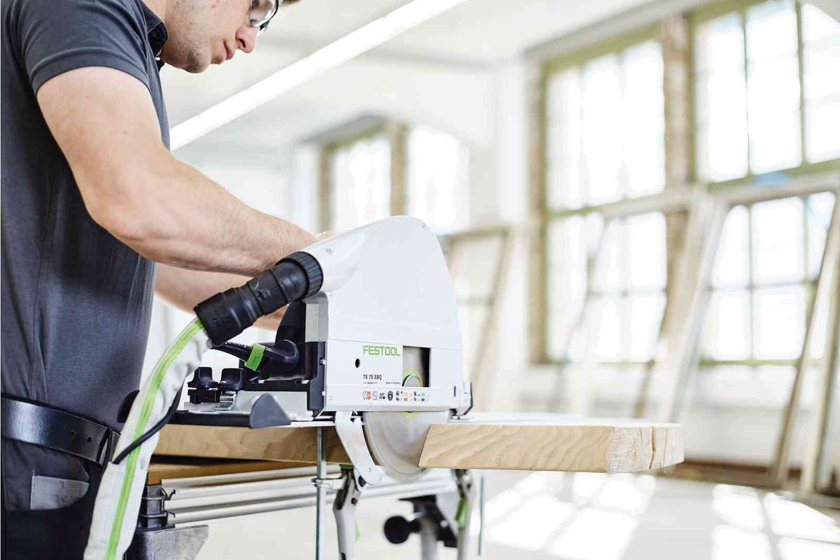 Festool TS 75 Plunge Cut Circular Saw with Rail, precise cutting up to 75mm depth, powerful yet lightweight