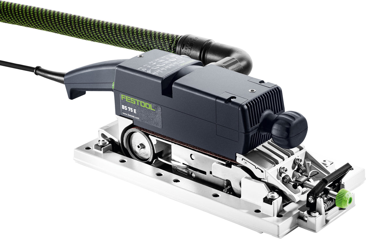 Festool BS 75mm Belt Sander with Sanding Frame Set in Systainer, ideal for precise coarse and fine sanding tasks