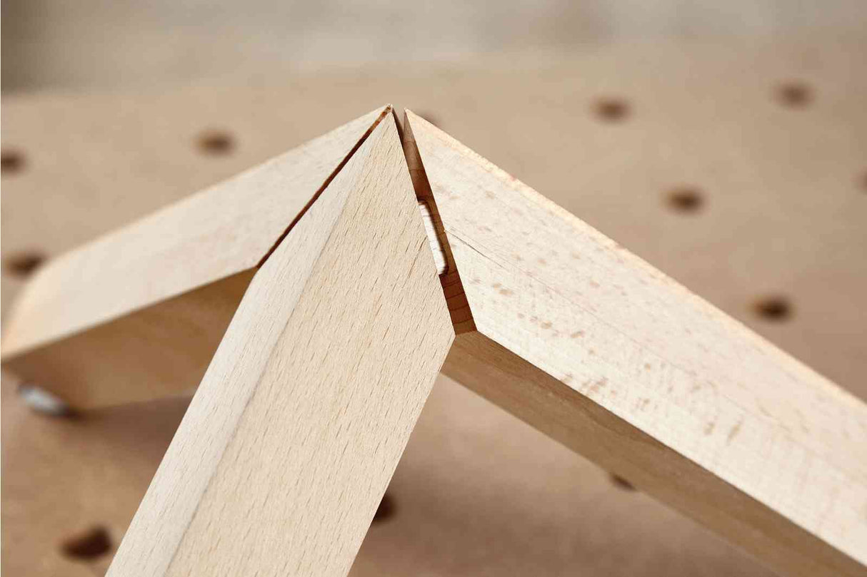 Festool 8mm x 50mm Hardwood Tenons for DF 500 shown in use in furniture mortise and tenon application