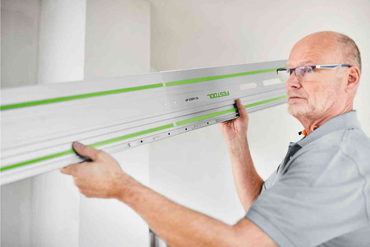 Festool FS Guide Rail Joiner Set connecting two guide rails seamlessly