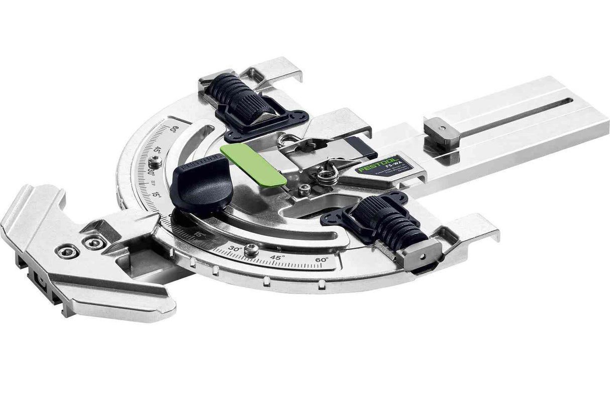 Festool FS Guide Rail Adjustable Angle Stop for precise angled cuts up to +/-60° with quick-clamping lever