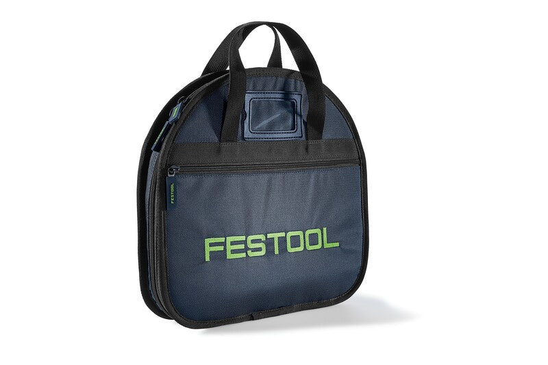 Festool circular saw blade bag in dark blue with zip pocket and business card holder