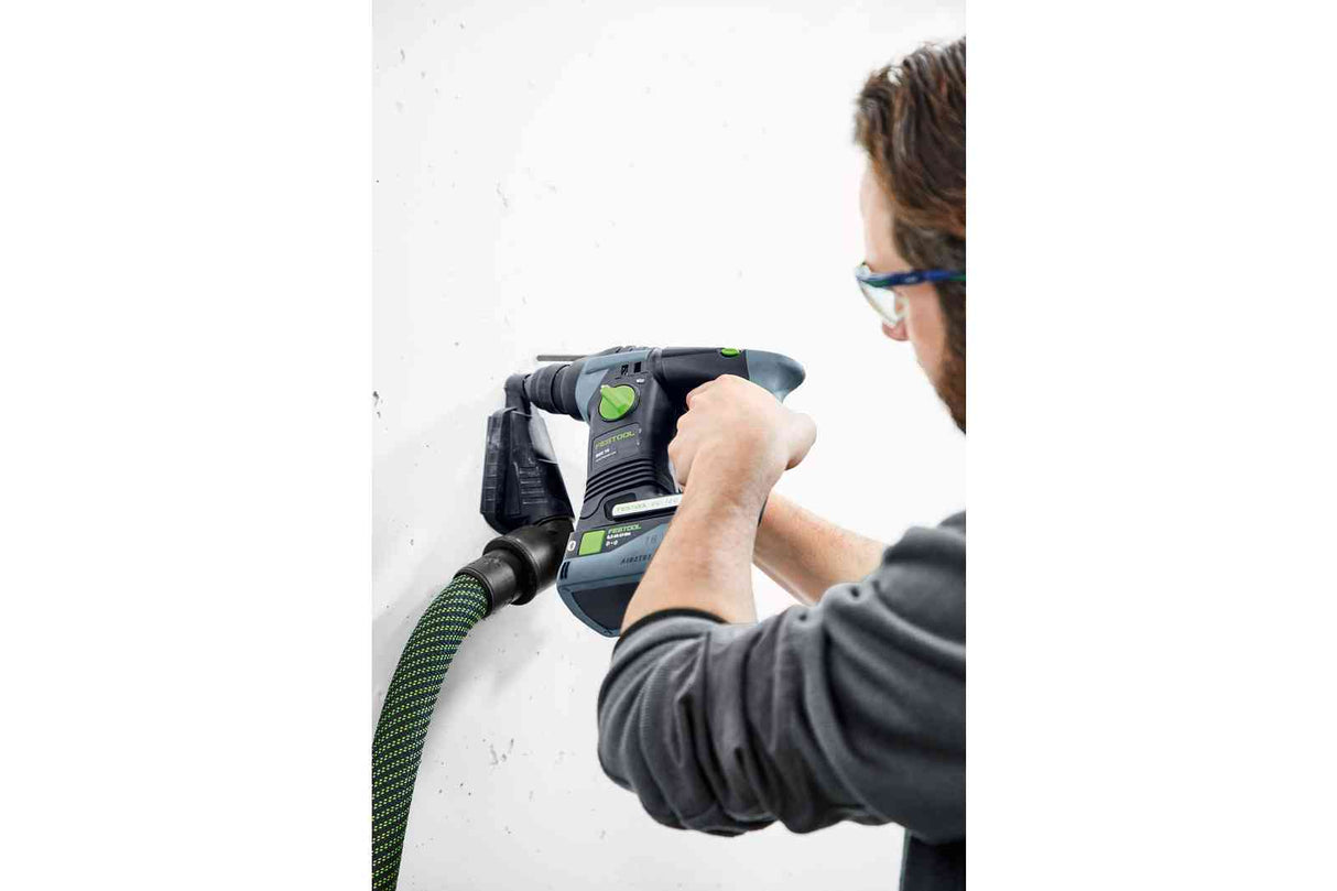 Festool 18V 5.0 Ah Airstream Bluetooth Battery Pack in use with a woodworking tool