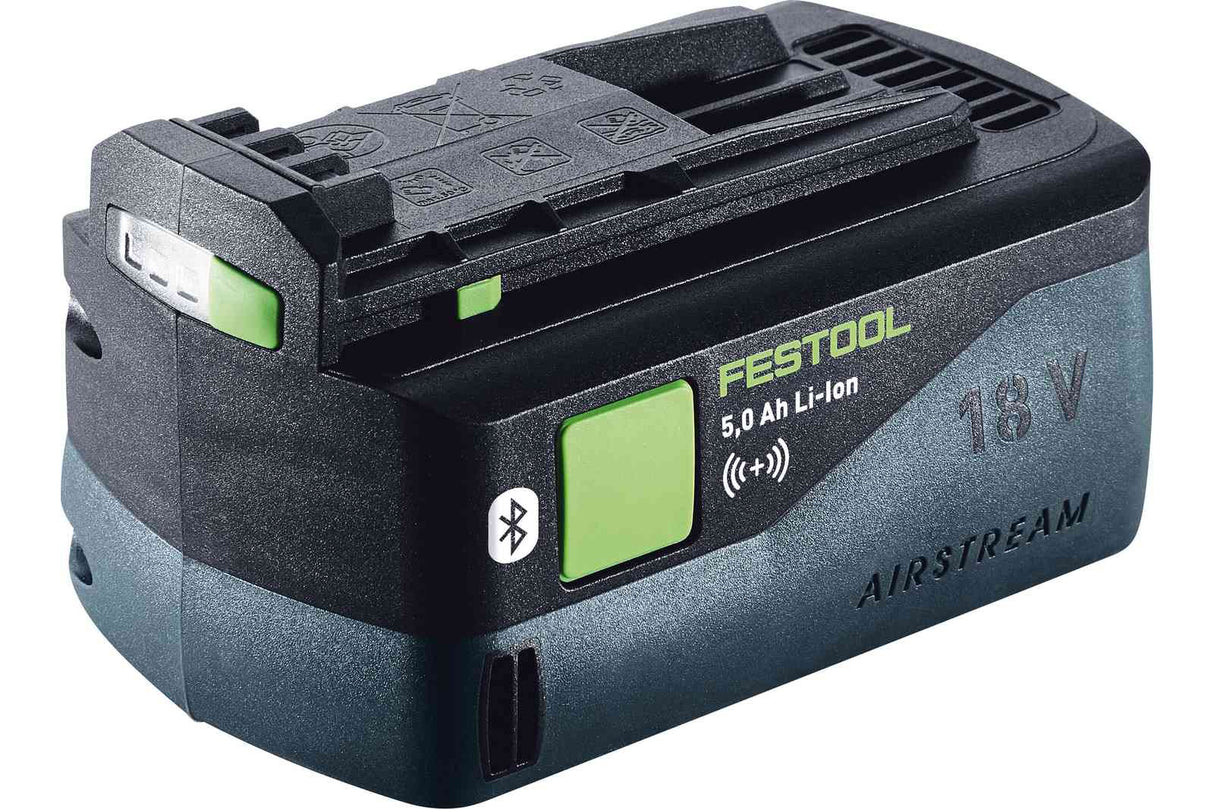 Festool 18V Li-Ion Airstream Battery Pack, 5.0 Ah, compatible with all Festool 18V devices