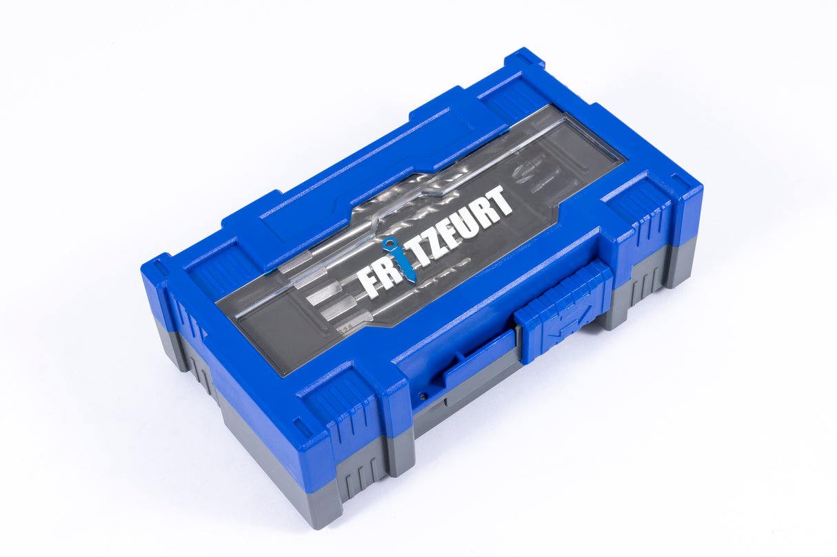 Fritzfurt 40 Impact Driver Drill Bits set with S2 & HSS Steel, top view