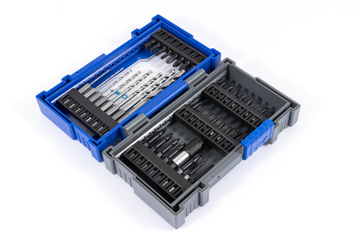 Fritzfurt Set of 40 Impact Driver Drill Bits in S2 & HSS Steel - High quality drill bits for heavy-duty applications