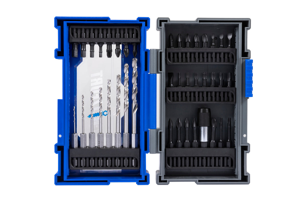 Fritzfurt Set of 40 Impact Driver Drill Bits - S2 & HSS Steel, Australian Woodworking Tools