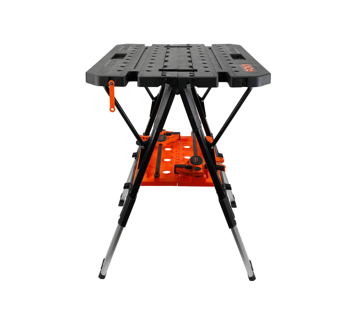 Pony Jorgensen 2-IN-1 Clamping Worktable & Sawhorse with Clamps & Accessories in compact folded position
