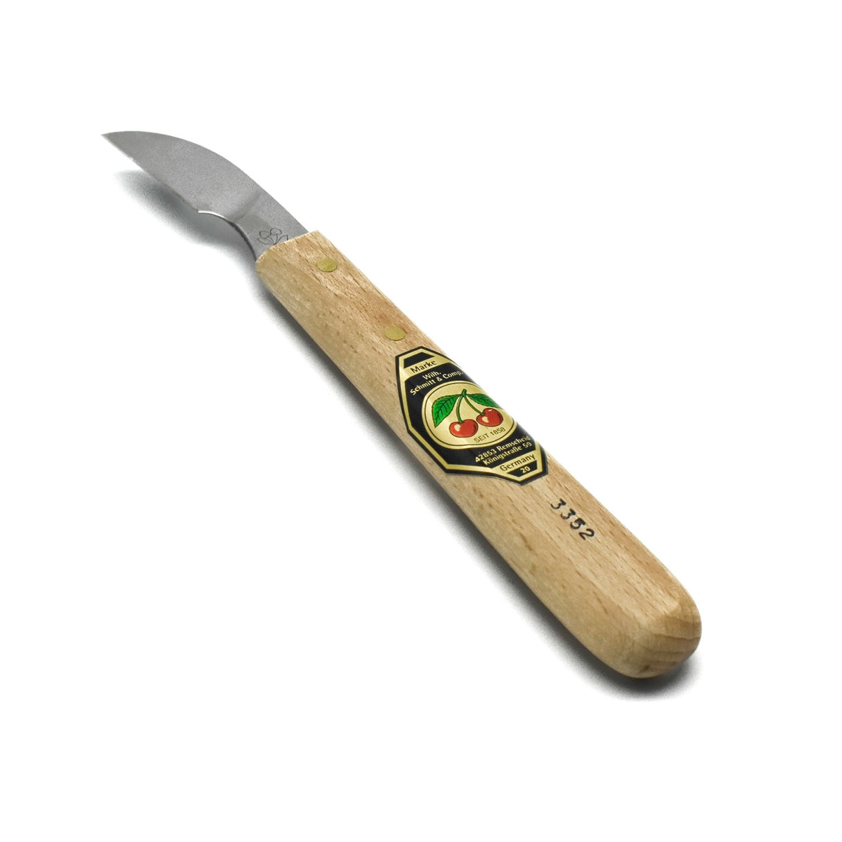 Kirschen Two Cherries Set of 3 Chip Carving Knives with Skew Edge in Storage Pouch